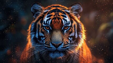 Close-up Portrait of a Majestic Tiger