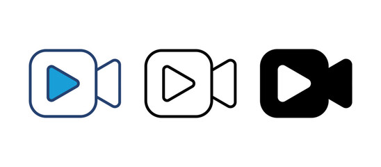 Video icon vector. video camera icon vector. movie sign. cinema