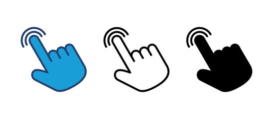 Fototapeta premium Hand cursor icon. cursor icon vector. hand cursor icon click