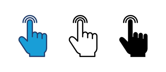 Hand click icon vector. pointer icon vector. hand cursor icon vector