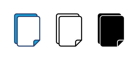 Document icon vector. Paper icon. File Icon