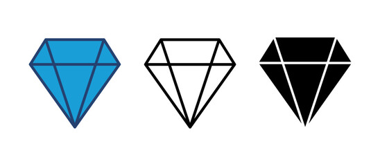 Diamond icon vector. diamond gems vector icon.