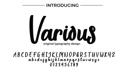 Various Font Stylish brush painted an uppercase vector letters, alphabet, typeface