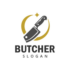Butcher logo template. butcher shop vector illustration
