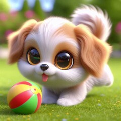 Obraz premium 3D niedlicher Welpe