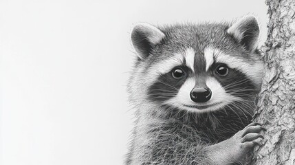 Raccoon Portrait: A Close-up of a Curious Critter