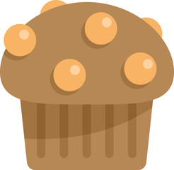 Chocolate chip muffin with a crumb topping, perfect for representing baking, breakfast, or sweet treats