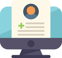 Computer screen displaying electronic health record system with focus on adding new patient profile