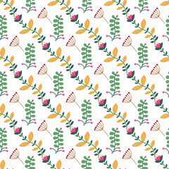 Obraz premium Free vector small winter flowers pattern