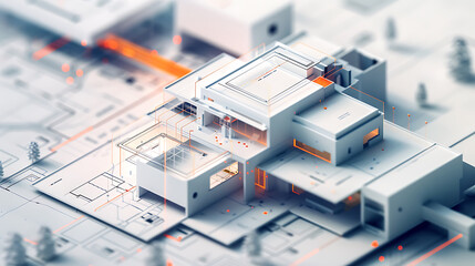 3d render building design