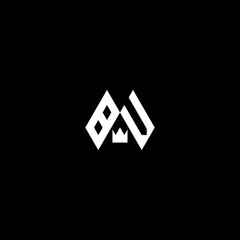 Fototapeta premium Stylish BV Initial Letter Logo with Clean, Minimalist Design.