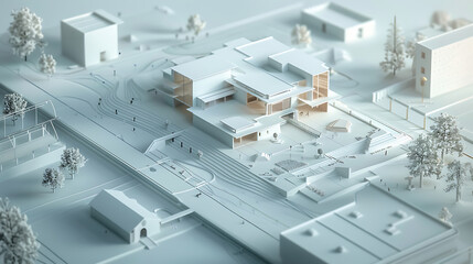 3d render building design