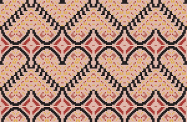 Baroque Geometric Pattern Backgroundfolk Embroidery, Aztec Geometric Ornament Print. Design for Carpet, Wallpaper, Clothing, Wrapping, Fabric
