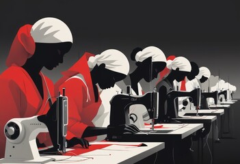 Exploitation of textile workers in sweatshop labor conditions, Generative AI