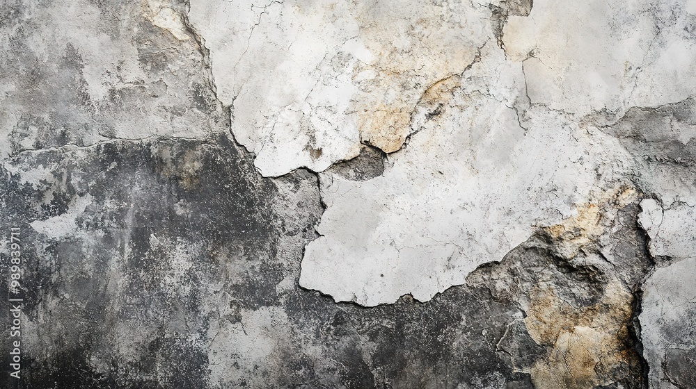 Poster Marble, background, stone, cracks, white, grey, texture