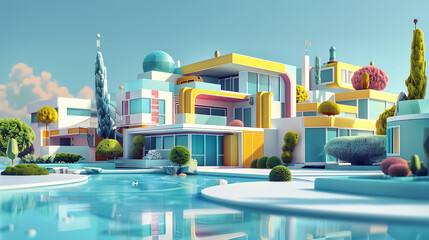 Fototapeta premium 3d building design