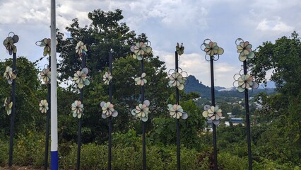 top of mountain, wind blowing