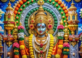 Obraz premium Beautiful Lord Venkateswara Wallpapers for Spiritual Inspiration and Home Decor Purposes