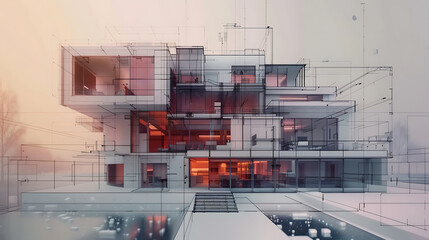 3d render house exterior