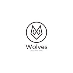Fototapeta premium Wolf Creative Concept Logo Design Template
