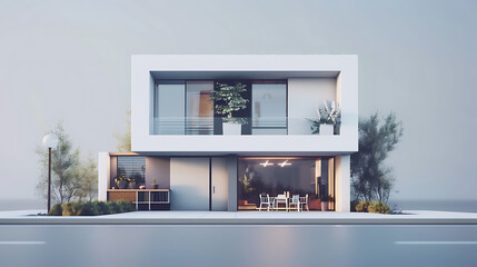 3d render house exterior