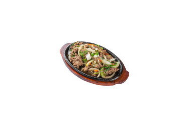 Korean bulgogi png photo with transparent background 투명 배경의 한국식 불고기 png 사진