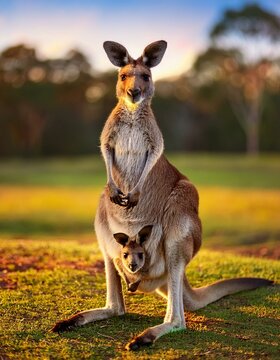 kangaroo and baby