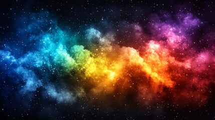Fototapeta premium Celestial Canvas A Symphony of Colors and Cosmic Dust