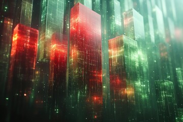 Obraz premium Abstract Digital Cityscape