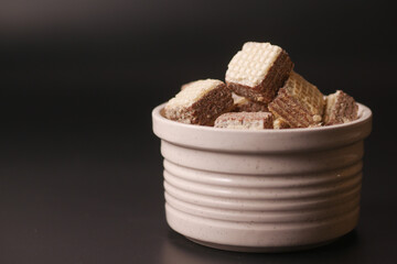 detail short of wafer roll chocolate