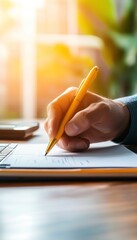 A team collaborating on writing a compelling grant proposal in an office