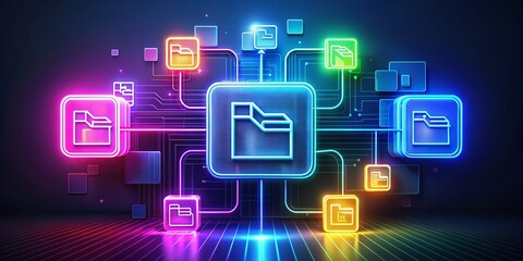 Naklejka premium Copy and Paste Icon Representation for Digital Communication and File Management in Modern Design