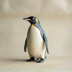 Fototapeta premium penguin isolated on paper background