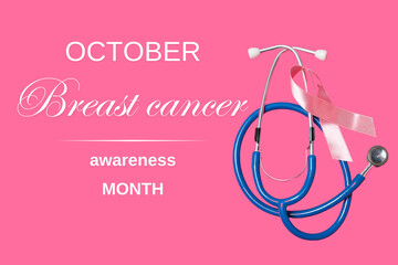 A beautiful thematic card for breast cancer month