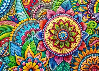 Fototapeta premium Creative Zen Doodle Concepts for Inspiration in Drawing and Art Therapy Using Intricate Patterns