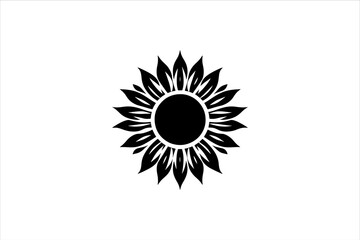 Sunflower Silhouette. Sunflower vector. Sunflower Minimalist and Simple Silhouette Vector Isolated.