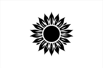 Sunflower Silhouette. Sunflower vector. Sunflower Minimalist and Simple Silhouette Vector Isolated.