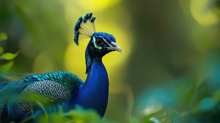 peacock isolated on summer background