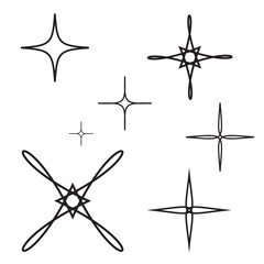 Obraz premium Sparkle Star Line Art Elegant Vector Design for Stock Use