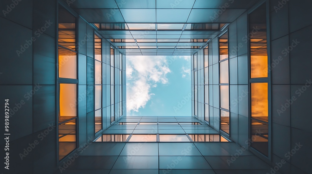 Wall mural Skylight View From a Modern Building