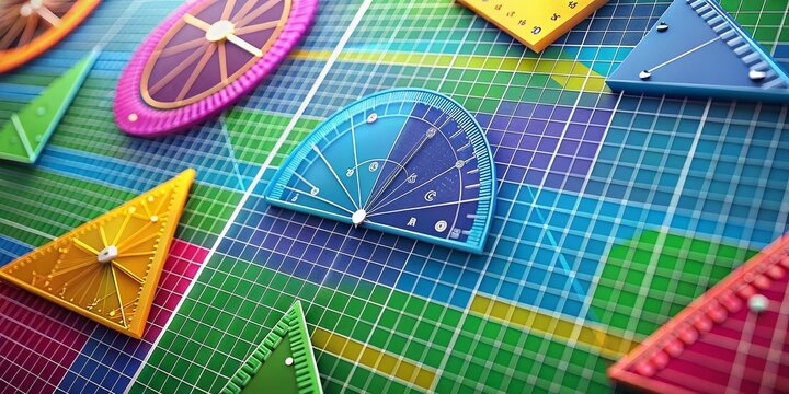 Educational Chart Illustrating Various Types and Names of Angles for Learning Mathematics Concepts