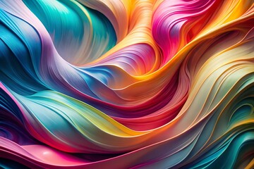Elegant Abstract Curves in Soft Pastel Colors Creating a Fluid and Dynamic Visual Experience