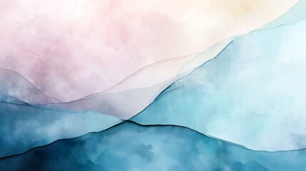 abstract mountain range blue sky descend deep icebergs young snowfield ponds new seafloor