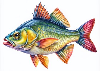 Fototapeta premium Elegant Fish Line Drawings for Art, Design, and Educational Purposes in Minimalist Style