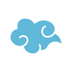 Blue cloud icon design