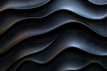 Obraz premium Abstract Background with Elegant Black Wavy Shapes