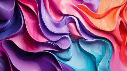Obraz premium Fluid graffiti wall, swirling shapes and soft gradients
