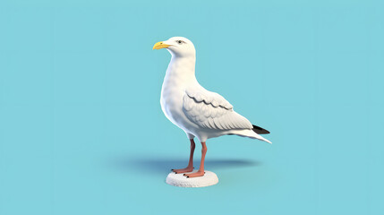 Fototapeta premium Seagull 3D Cartoon