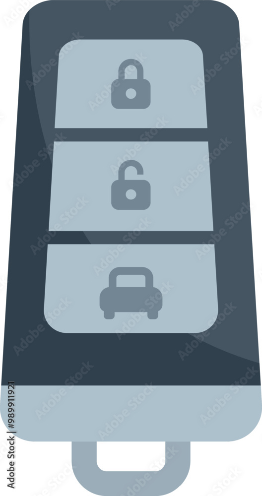Poster smart car key is showing lock and unlock buttons for access and security