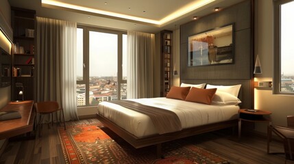 bedroom bed apartment design hotel